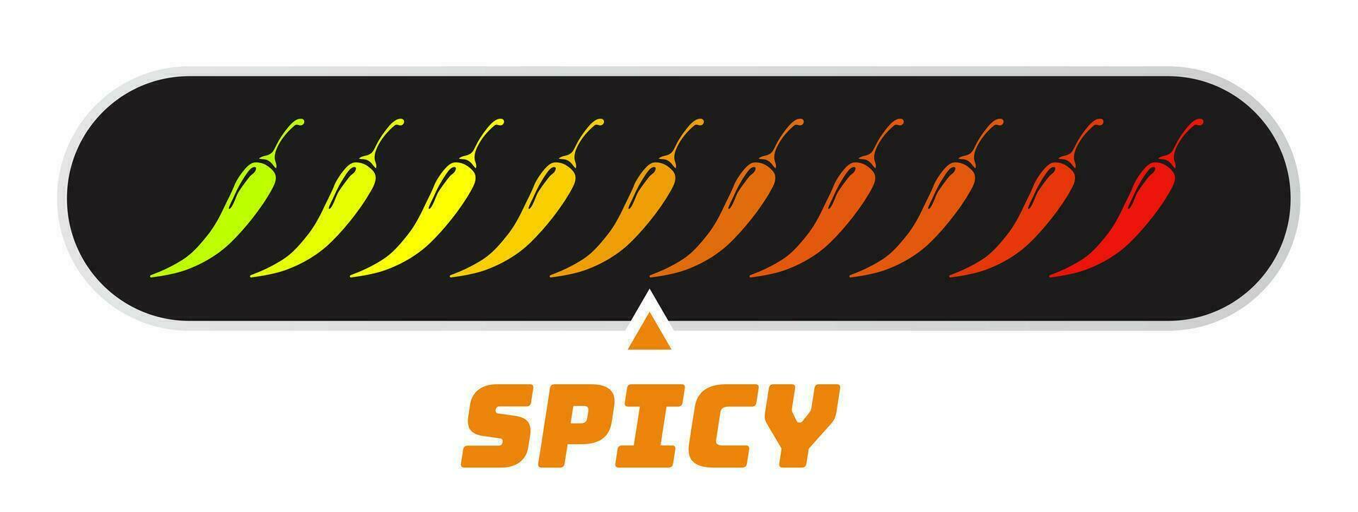 Spicy chilli level isolated on white background vector