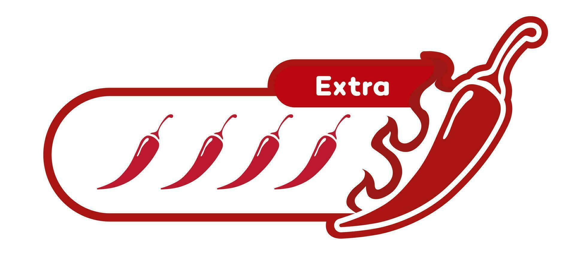 Spicy chilli extra vector level isolated