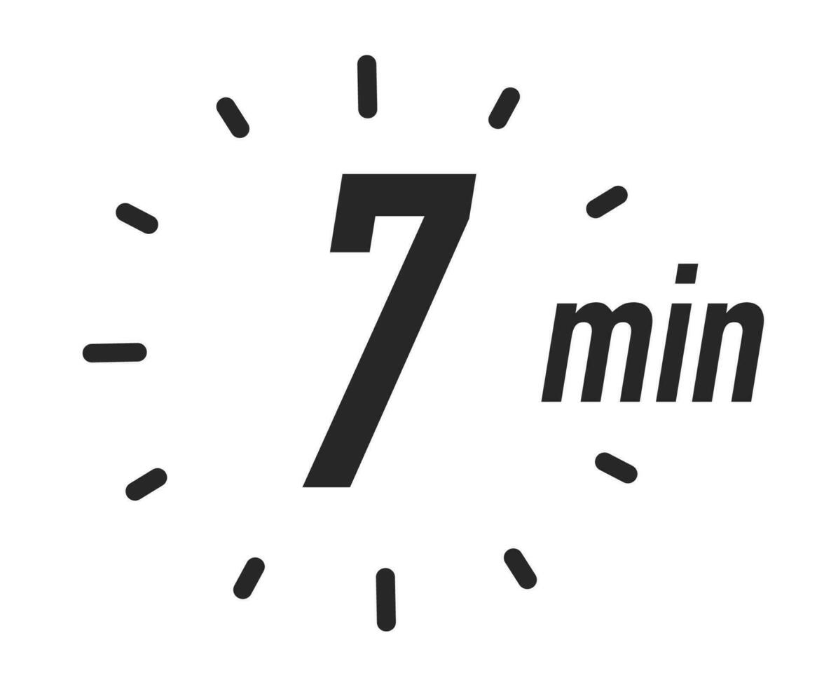 How To Send A 7 Minute Video To Someone Timer icon 7 minutes vector black color 25661654 Vector Art at Vecteezy