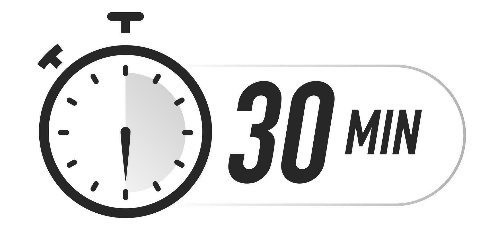 Timer icon 30 minutes vector black color