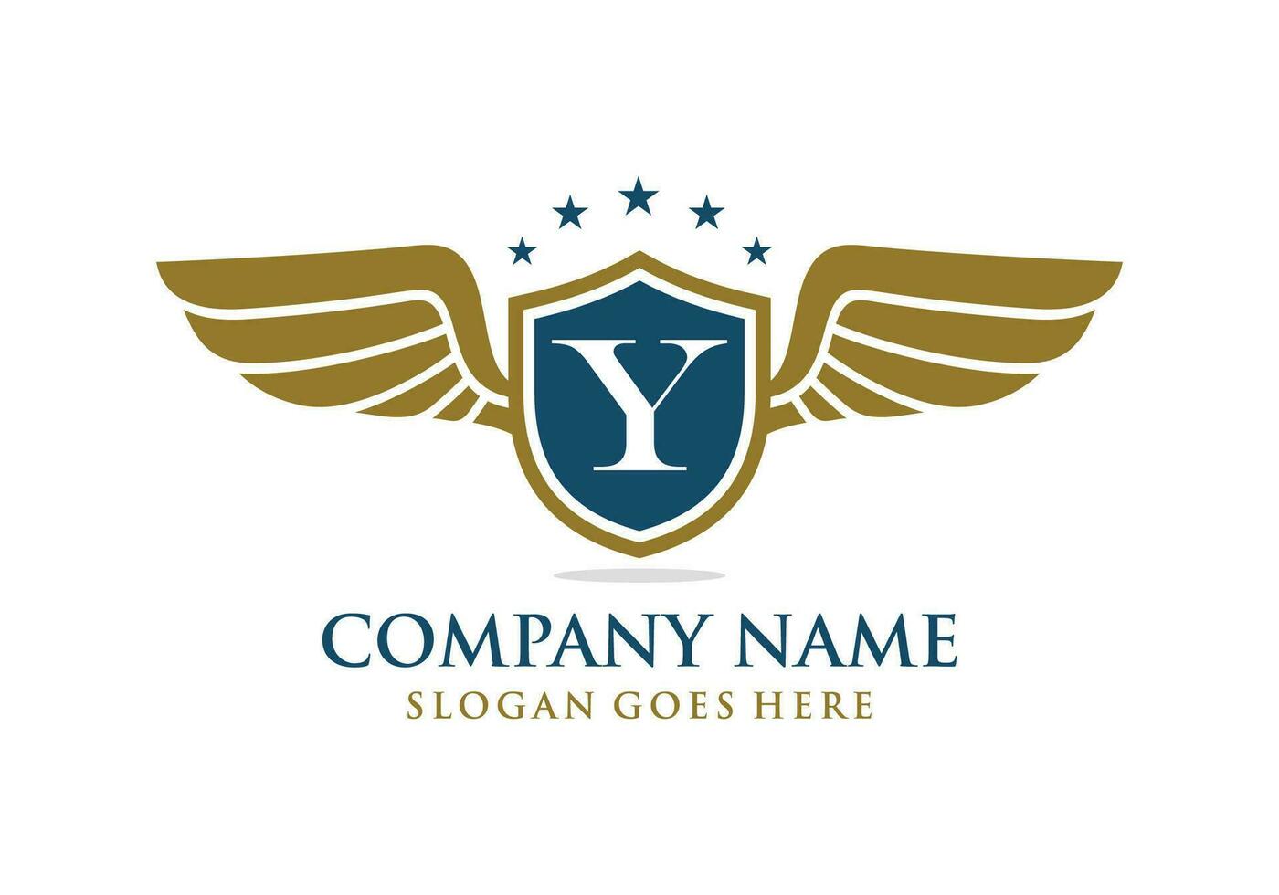 Letter Y initial wing logo design vector