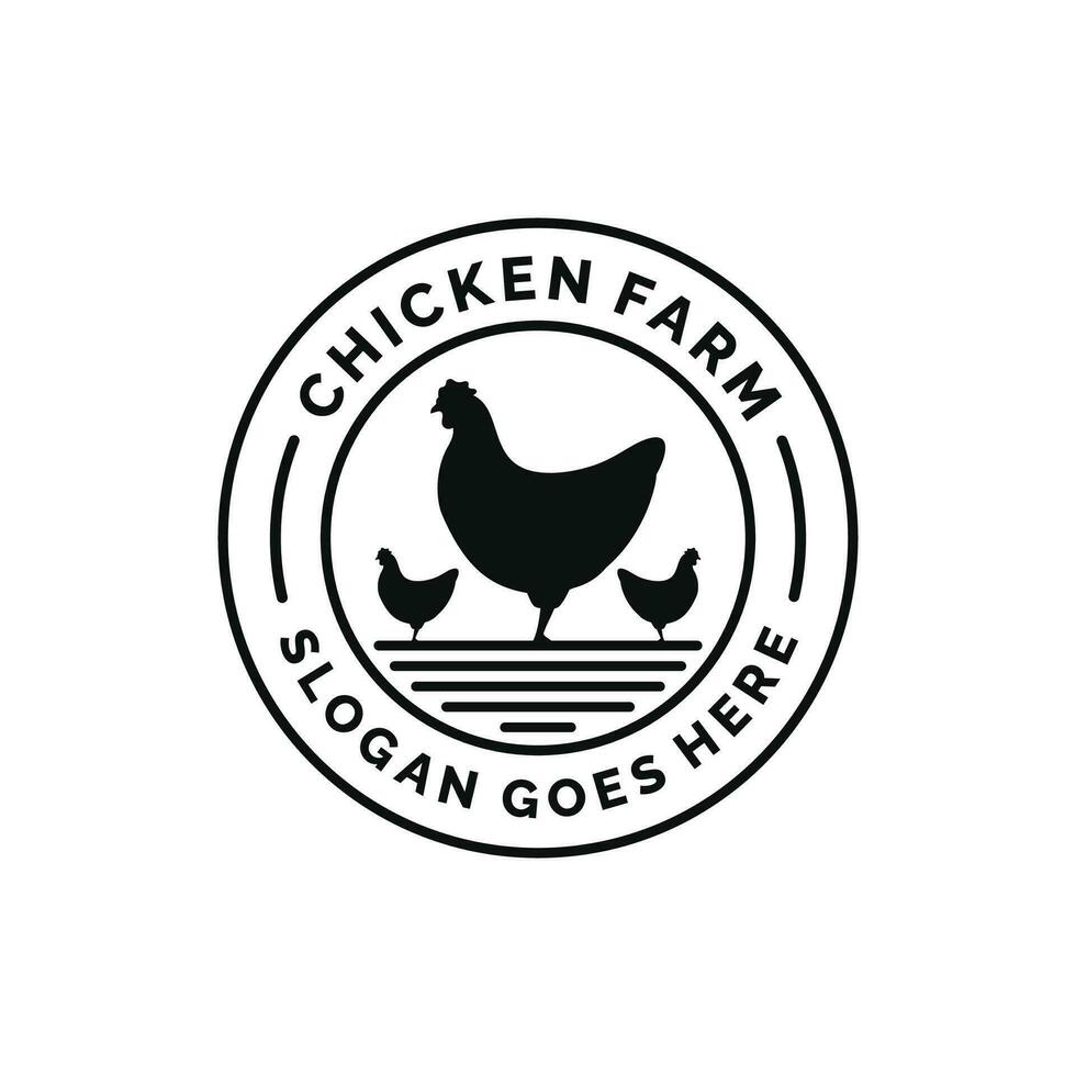 pollo granja logo diseño vector. ganado logo vector