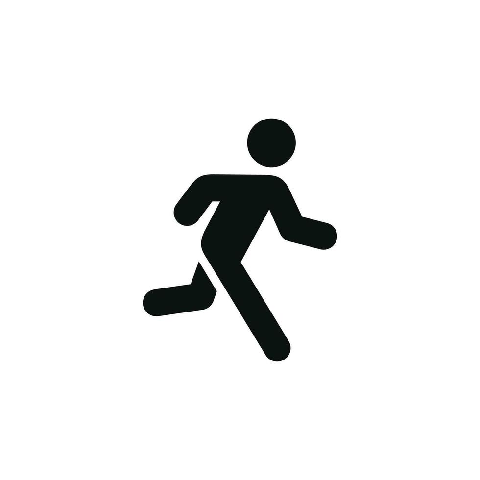 correr icono aislado en blanco antecedentes vector