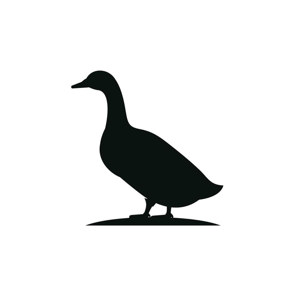 Pato icono aislado en blanco antecedentes vector