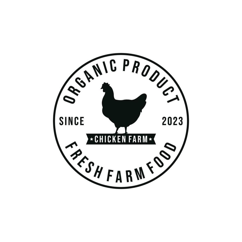 pollo granja logo diseño vector. ganado logo vector