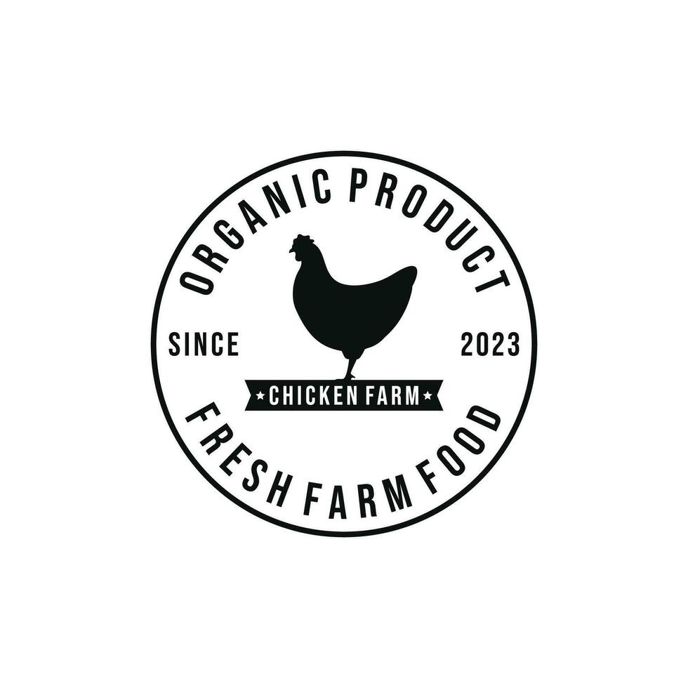 pollo granja logo diseño vector. ganado logo vector