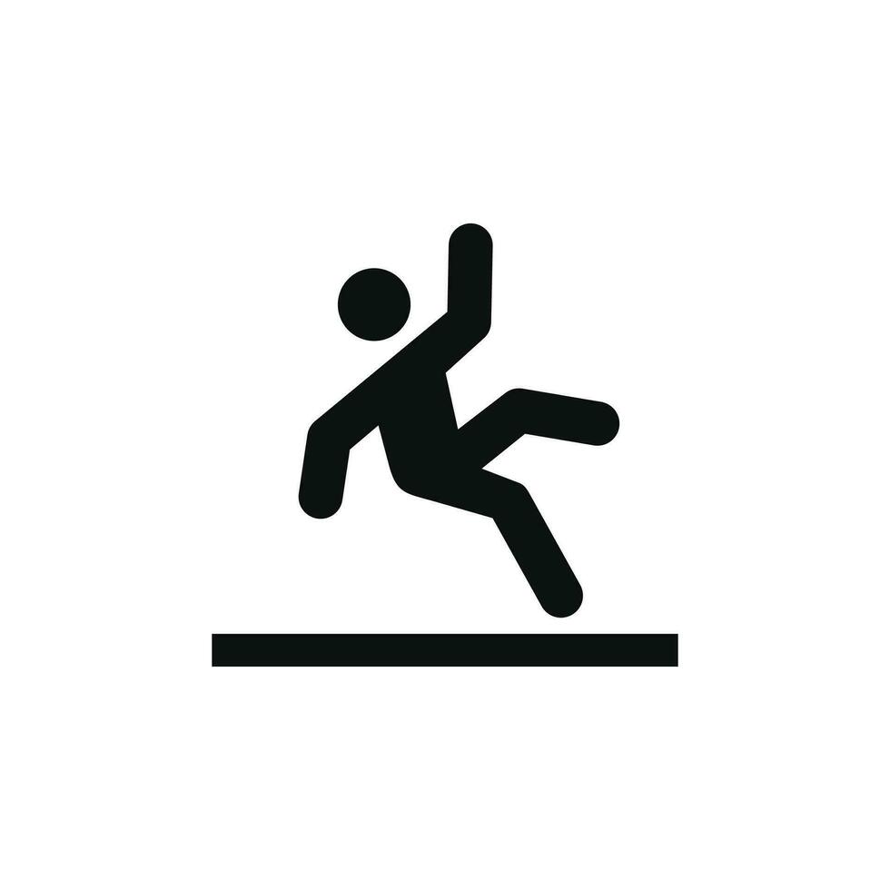 Wet floor icon isolated on white background vector