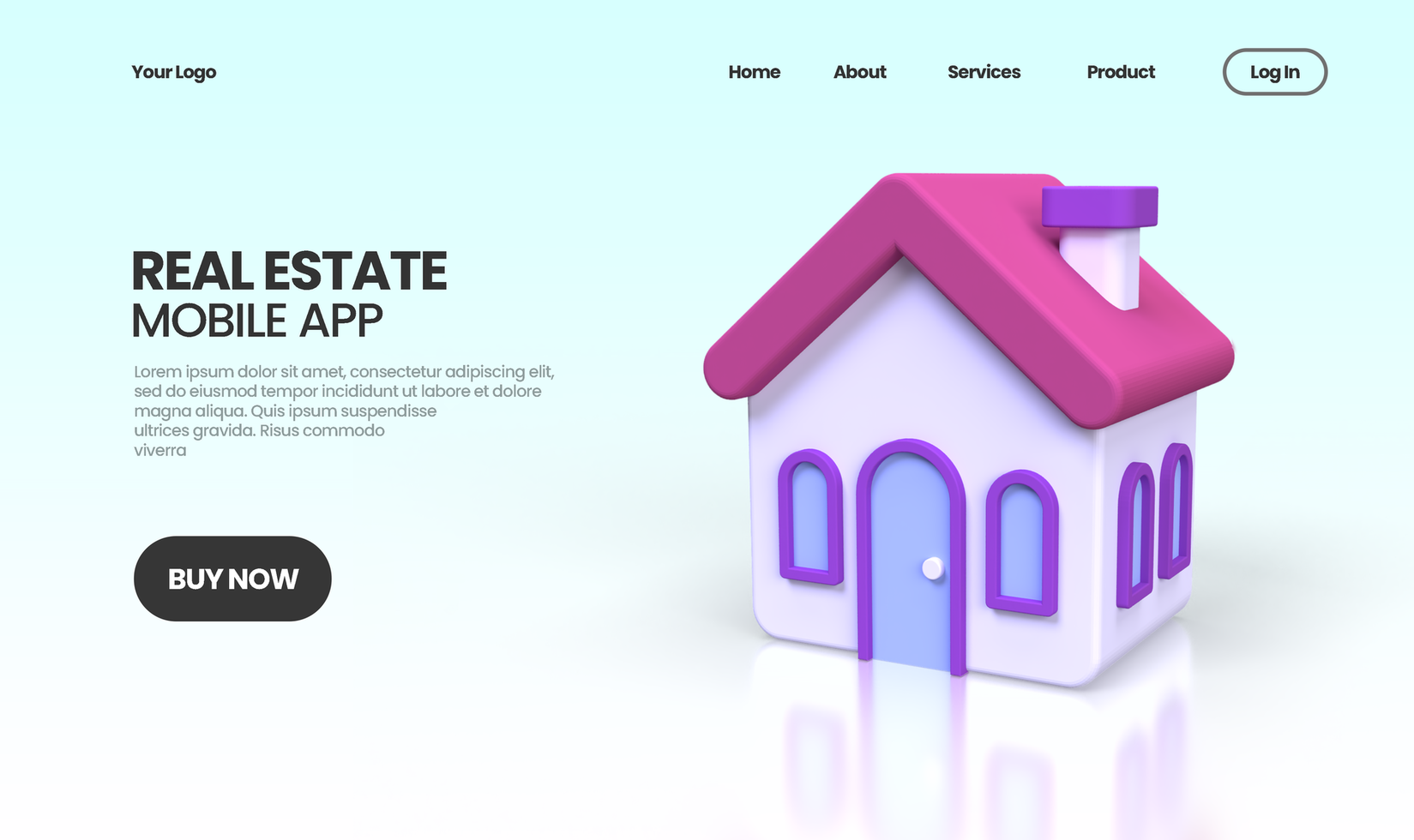 real estate concept illustration Landing page template for business idea concept background psd