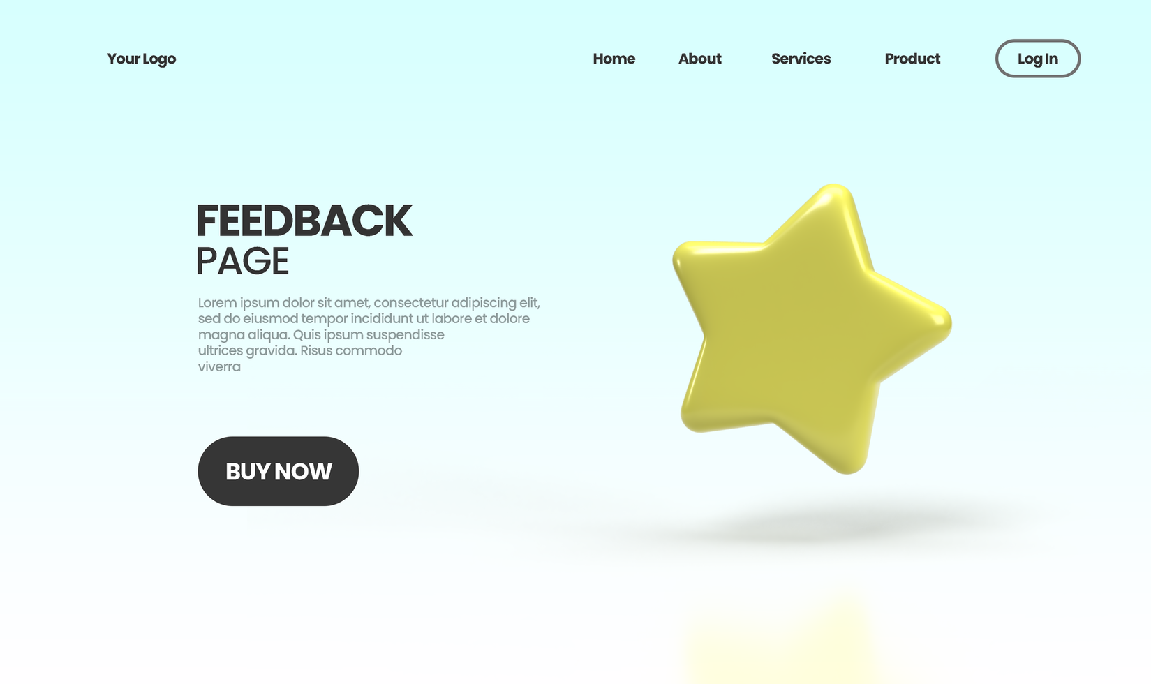 Feedback page concept illustration Landing page template for business idea concept background psd