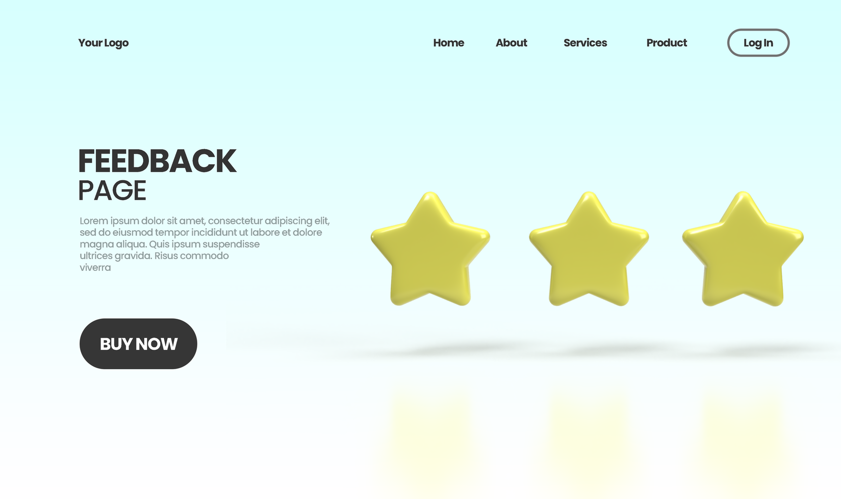 Feedback page concept illustration Landing page template for business idea concept background psd