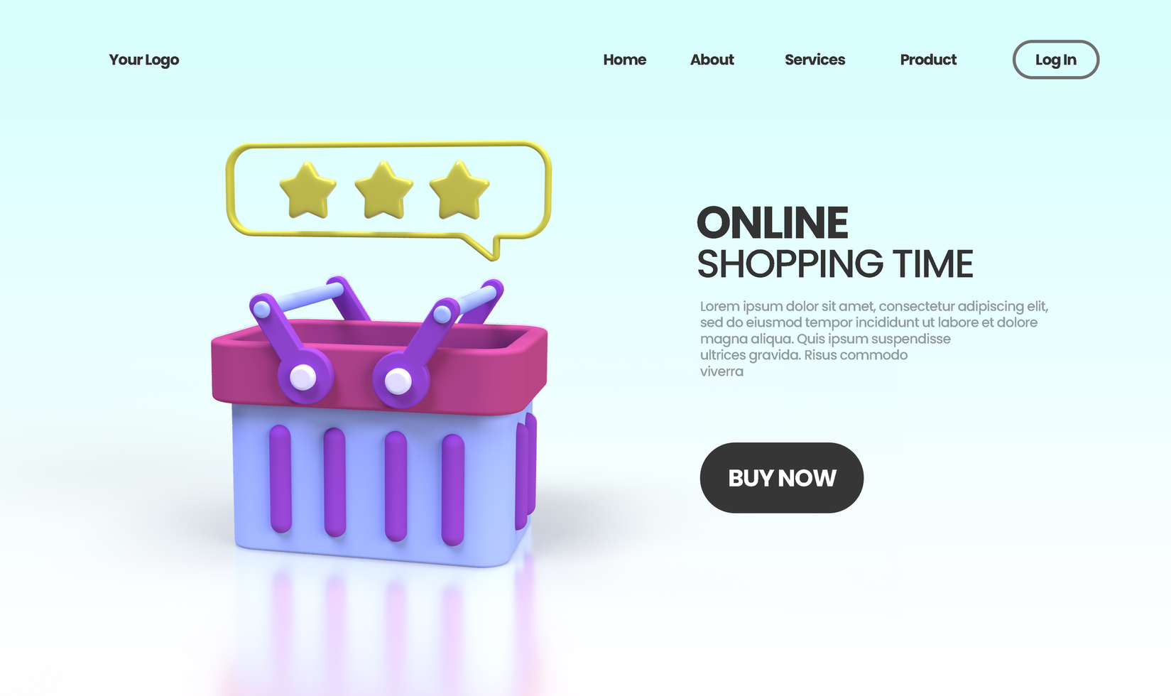 Online Shopping concept illustration Landing page template for business idea concept background psd