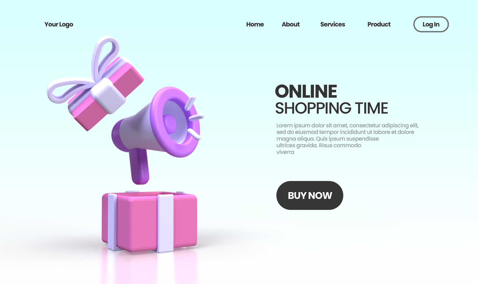 Online Shopping concept illustration Landing page template for business idea concept background psd