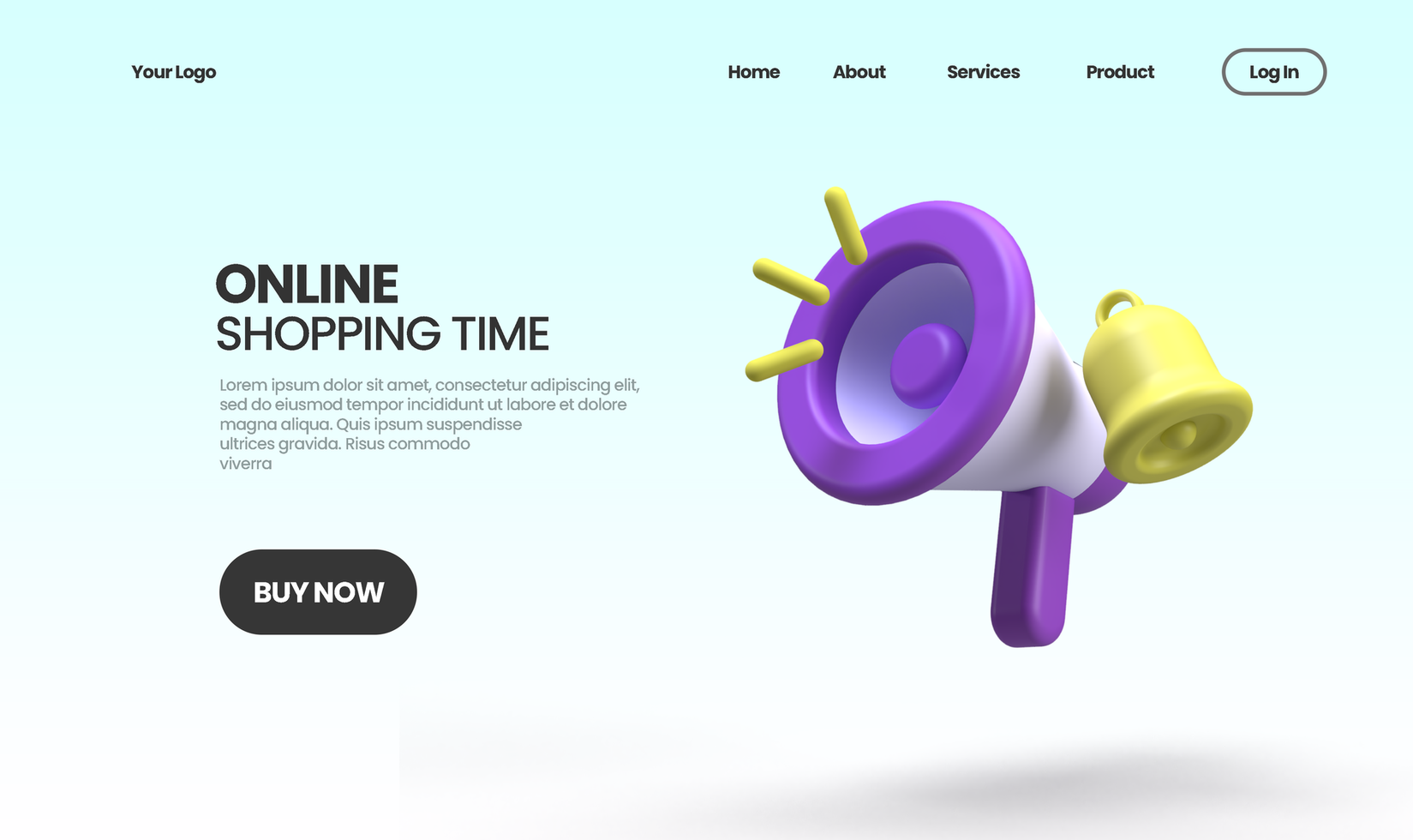 Online Shopping concept illustration Landing page template for business idea concept background psd