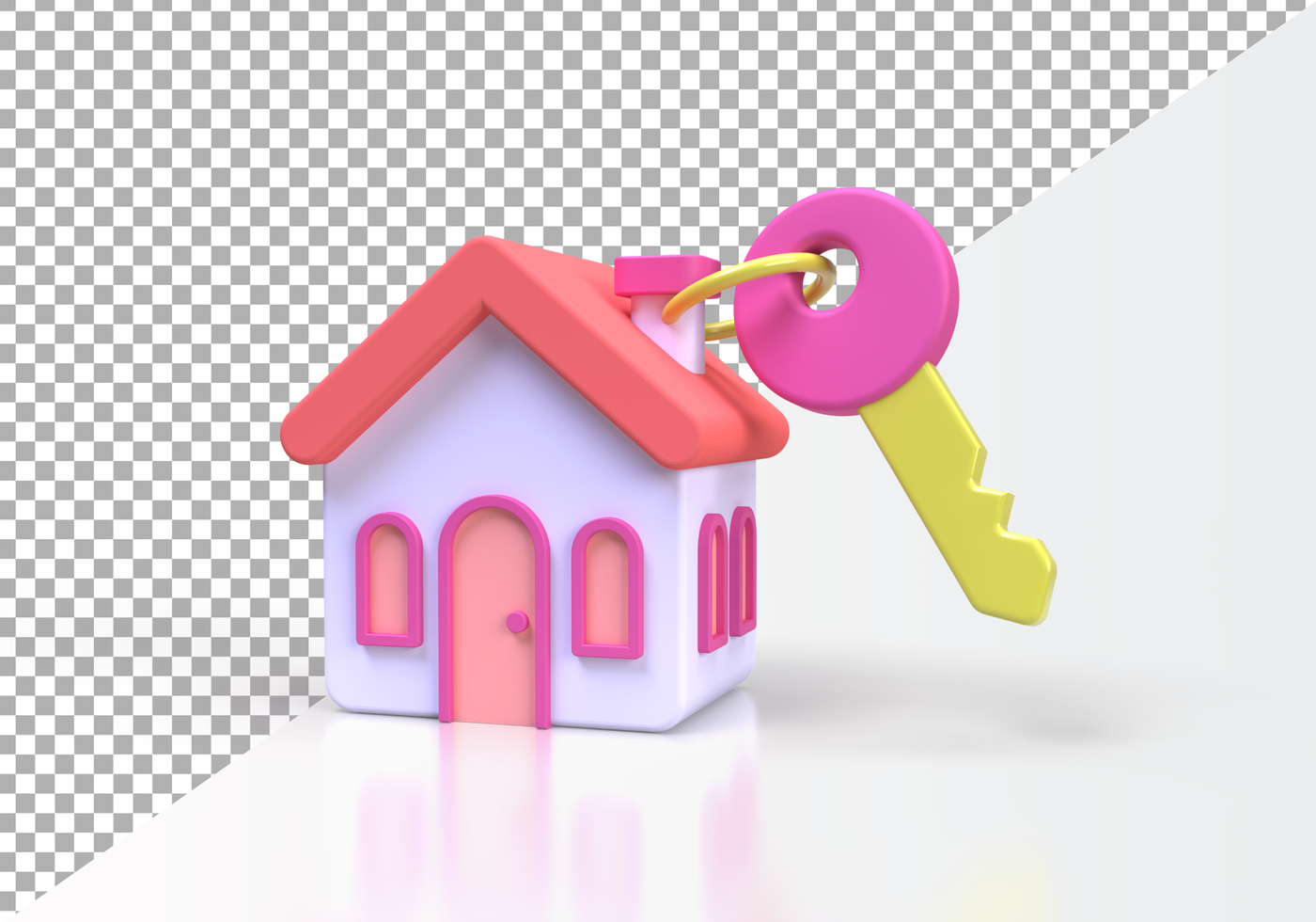 minimal house real estate concept illustration Landing page template for business idea concept background psd