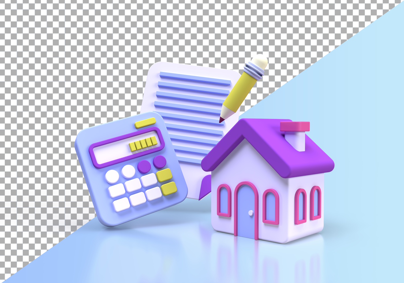real estate sales contracts concept illustration Landing page template for background psd