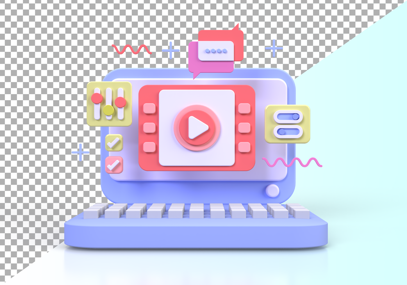 Web development for UI UX design concept illustration Landing page template business idea background psd