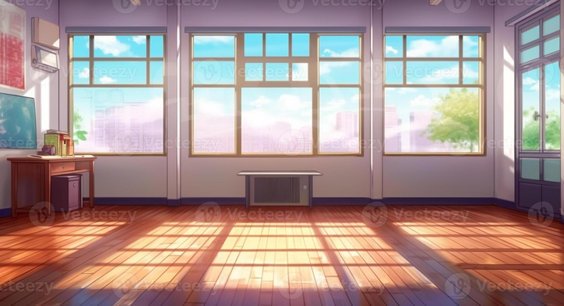 classroom interior with photo