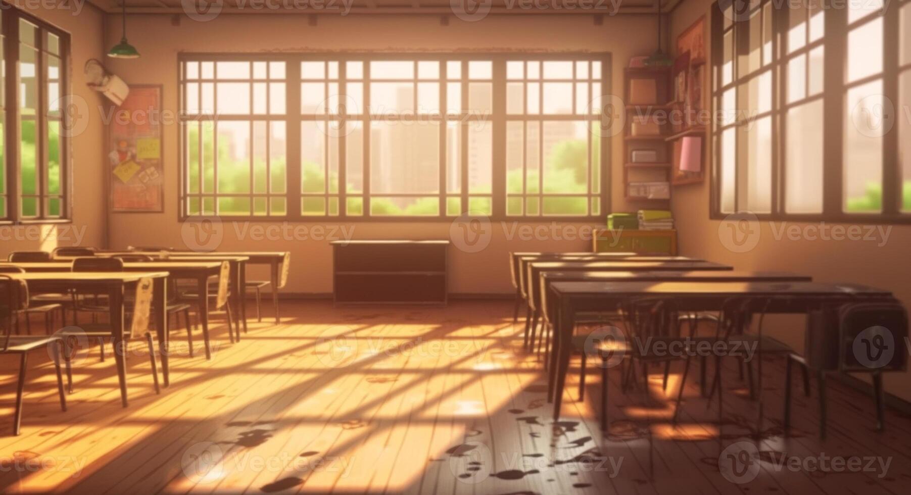 classroom interior with photo