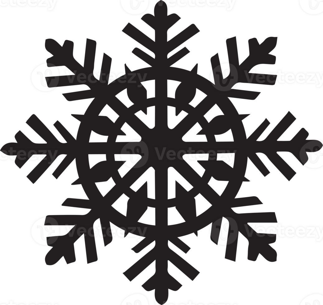 snowflake in flat style isolated on background png