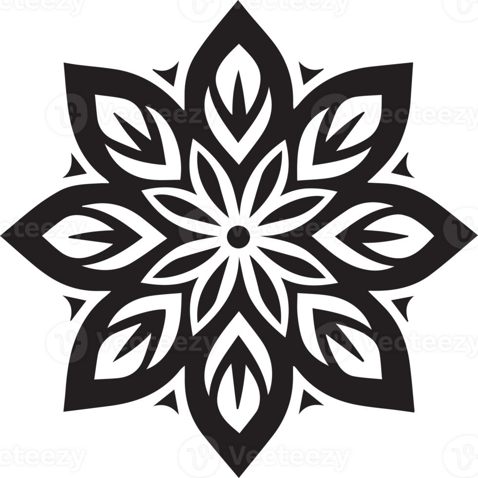 snowflake in flat style isolated on background png