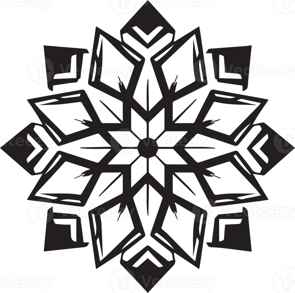 snowflake in flat style isolated on background png