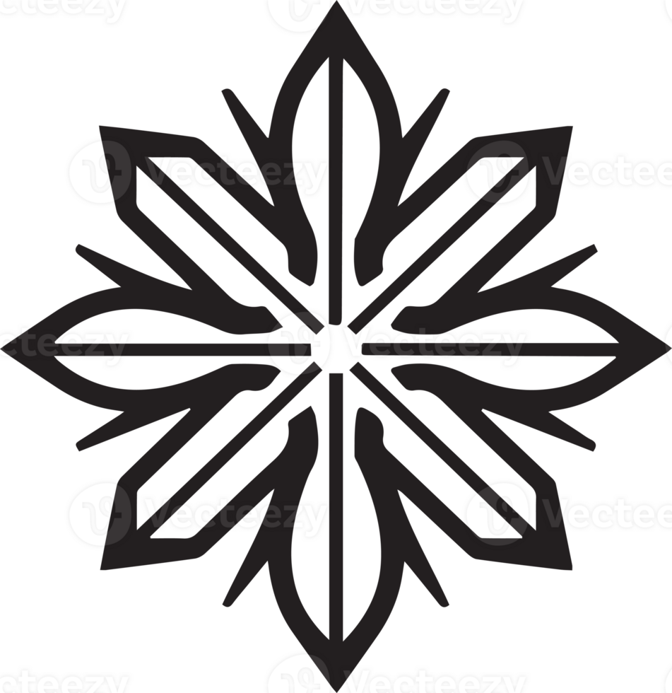 snowflake in flat style isolated on background png