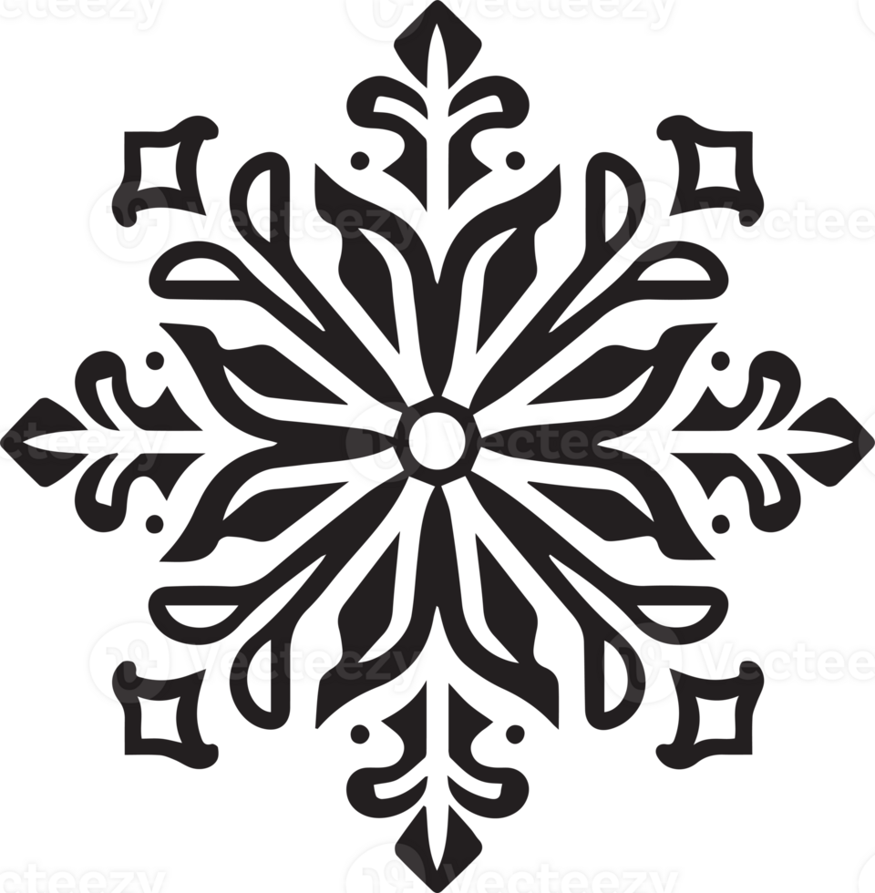 snowflake in flat style isolated on background png