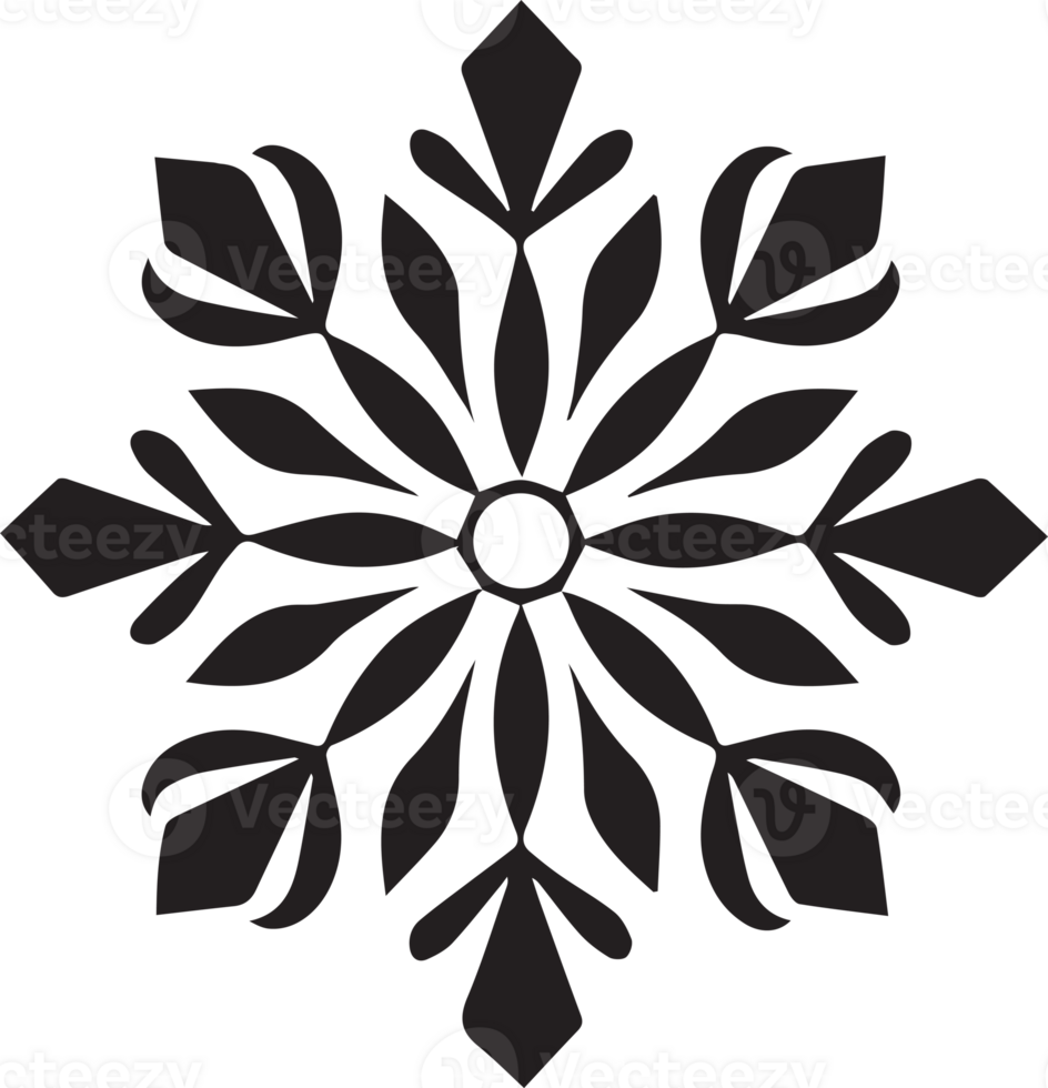 snowflake in flat style isolated on background png