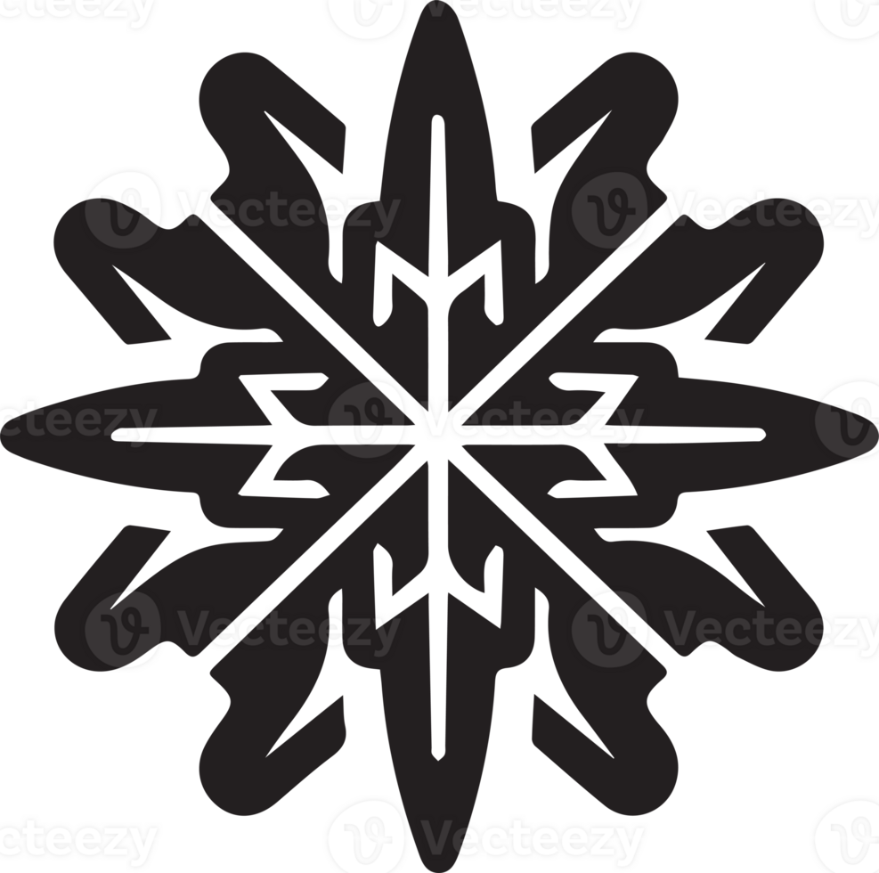 snowflake in flat style isolated on background png