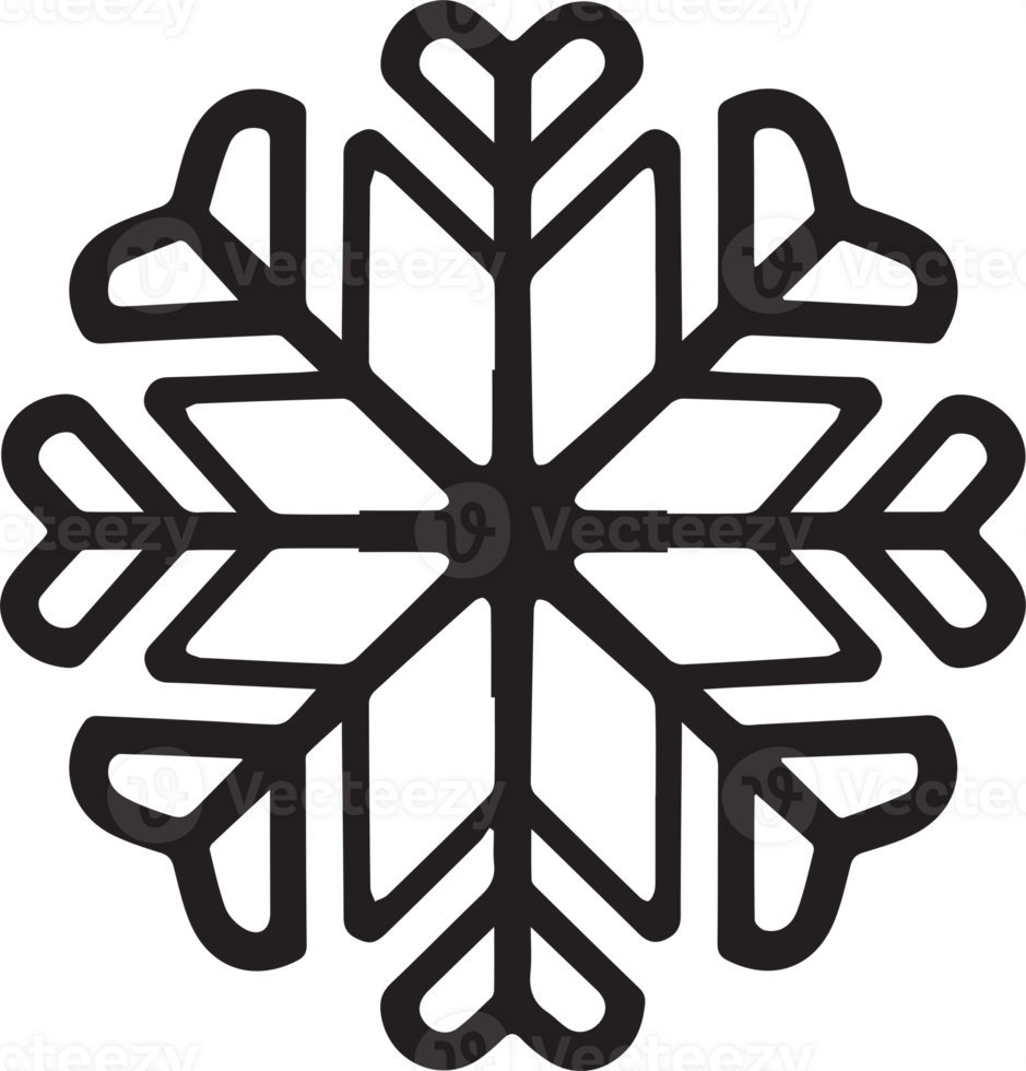 snowflake in flat style isolated on background png
