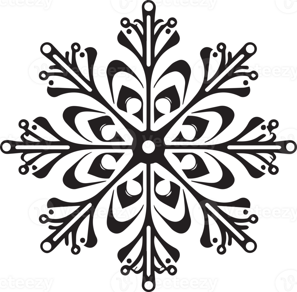 snowflake in flat style isolated on background png