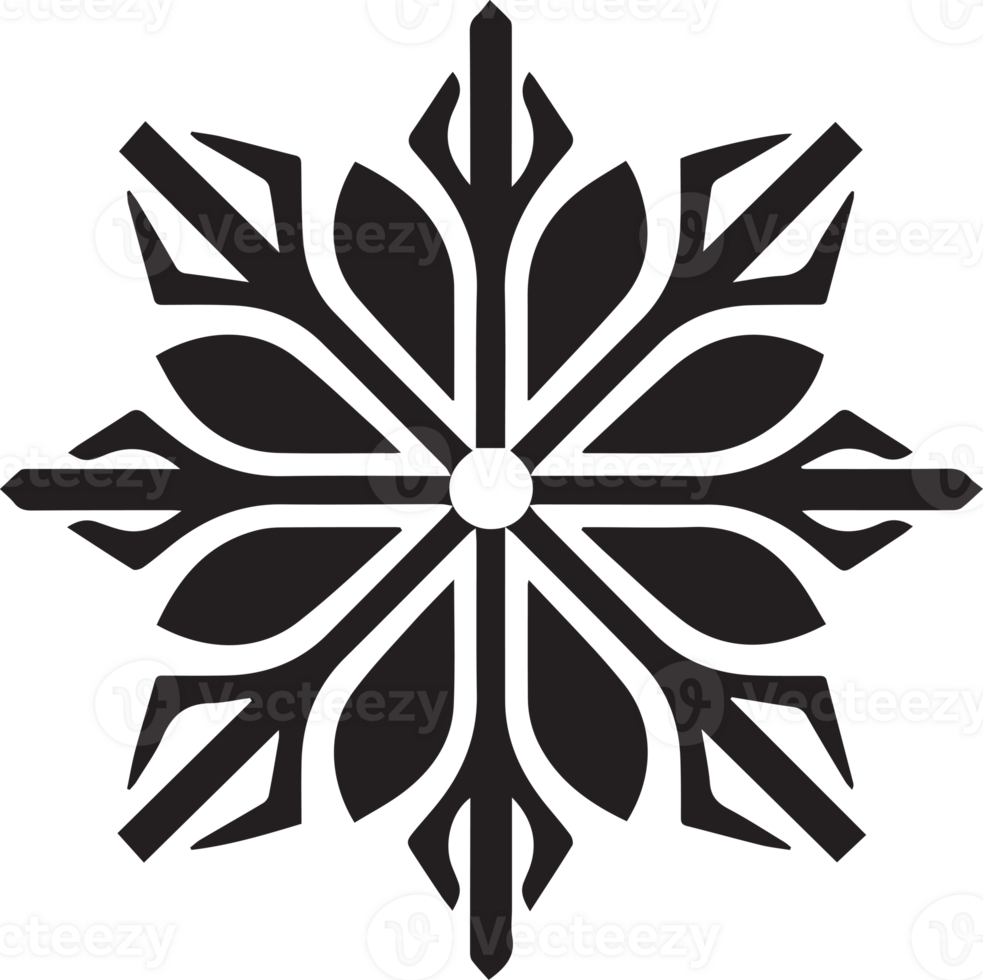 snowflake in flat style isolated on background png