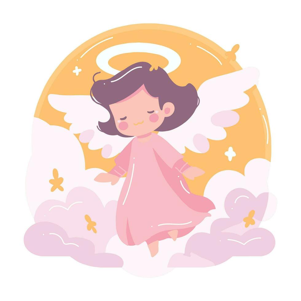 cute fairy in flat style isolated on background vector