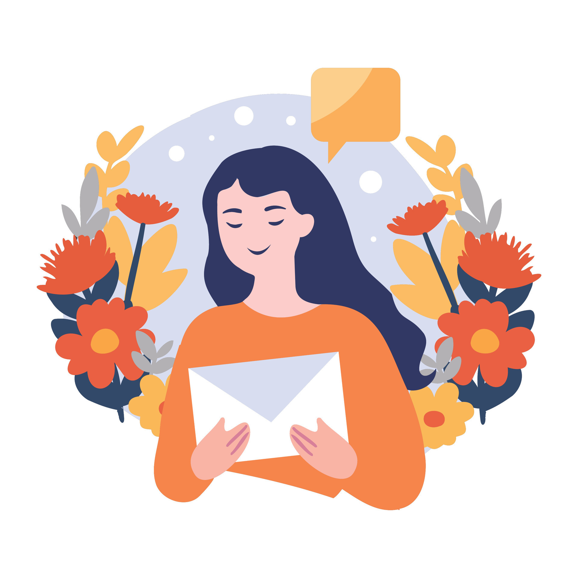 Hand Drawn Woman Sending A Letter In Flat Style 25663209 Vector Art At hand-drawn-woman-sending-a-letter-in-flat-style-25663209-vector-art-at