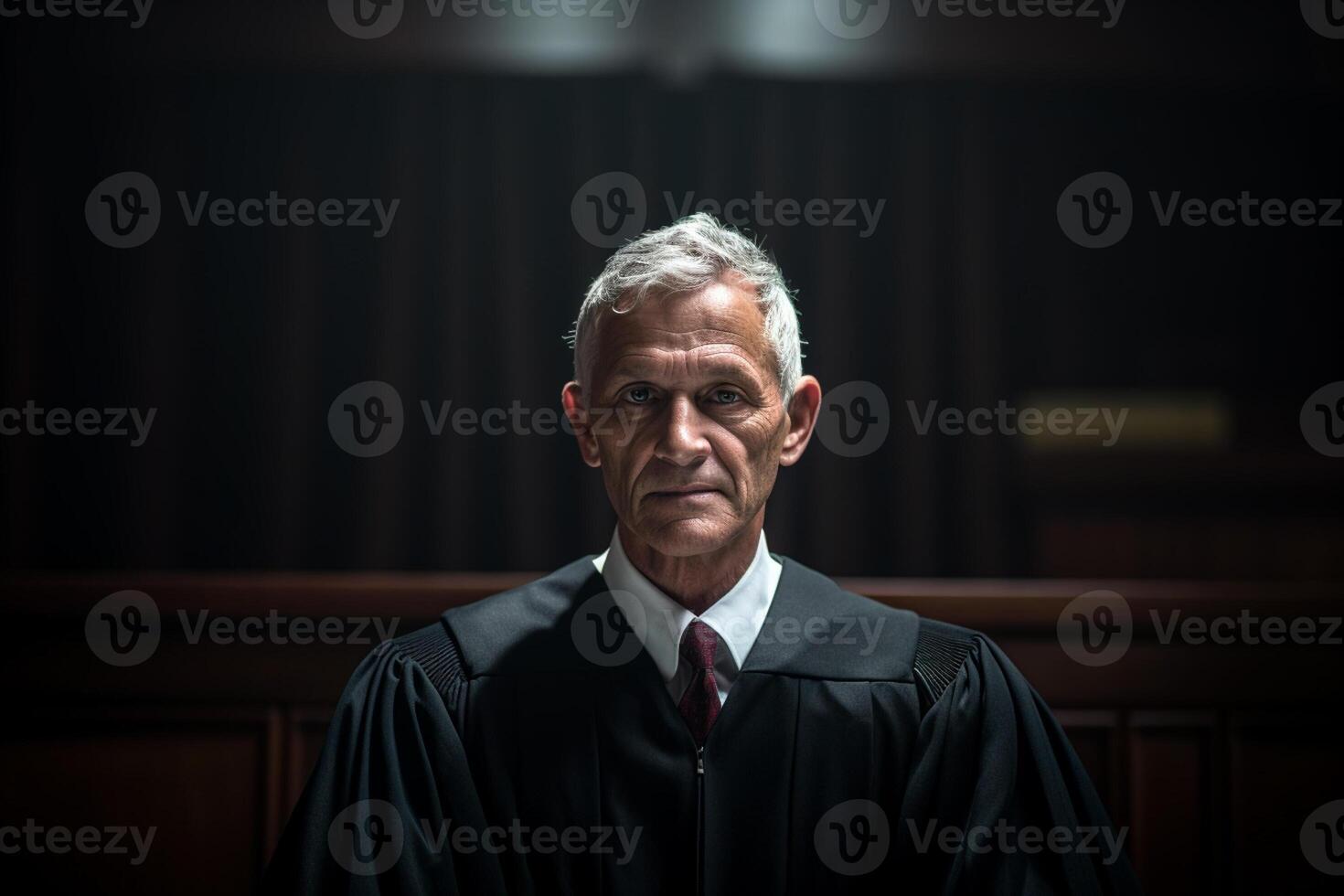 male judge in court with photo