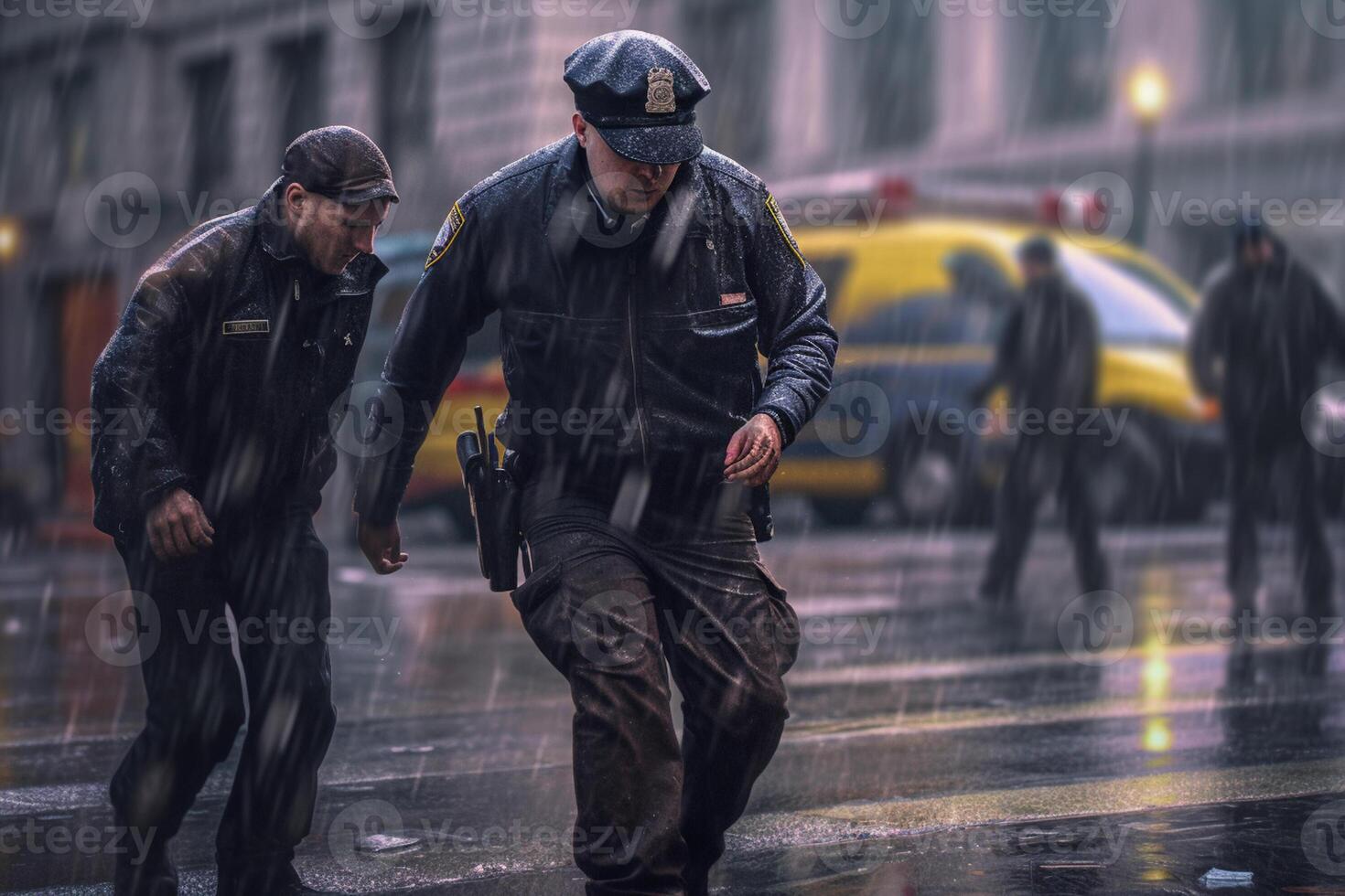 police arresting someone on the street with photo