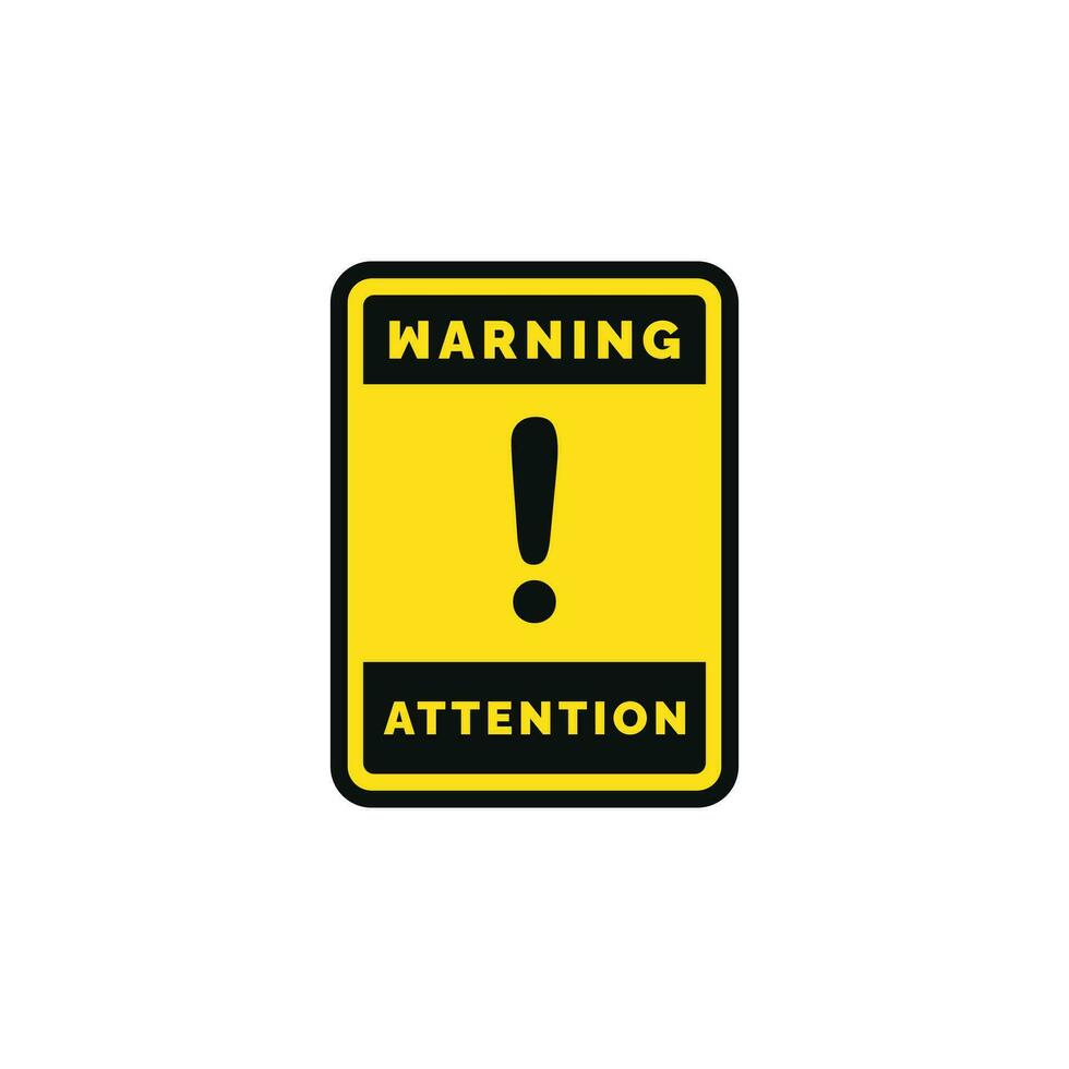 Attention warning exclamation symbol design vector