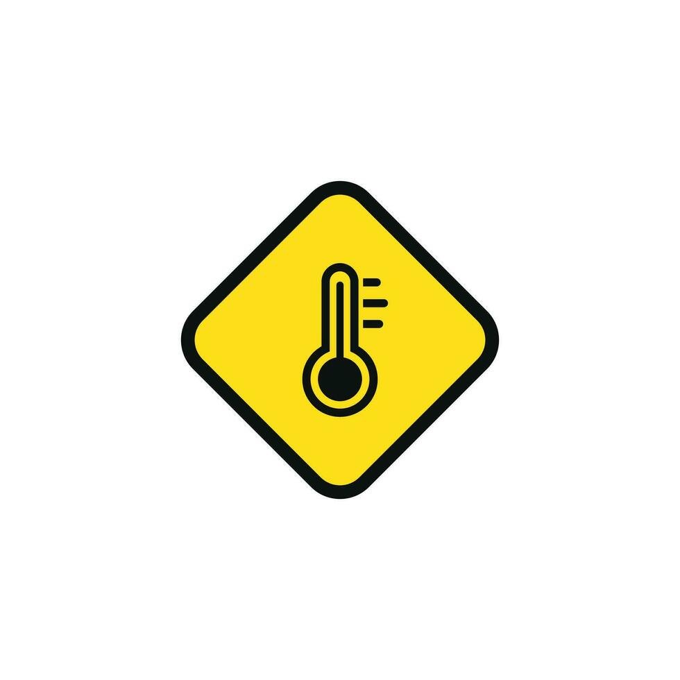 High temperature caution warning symbol design vector