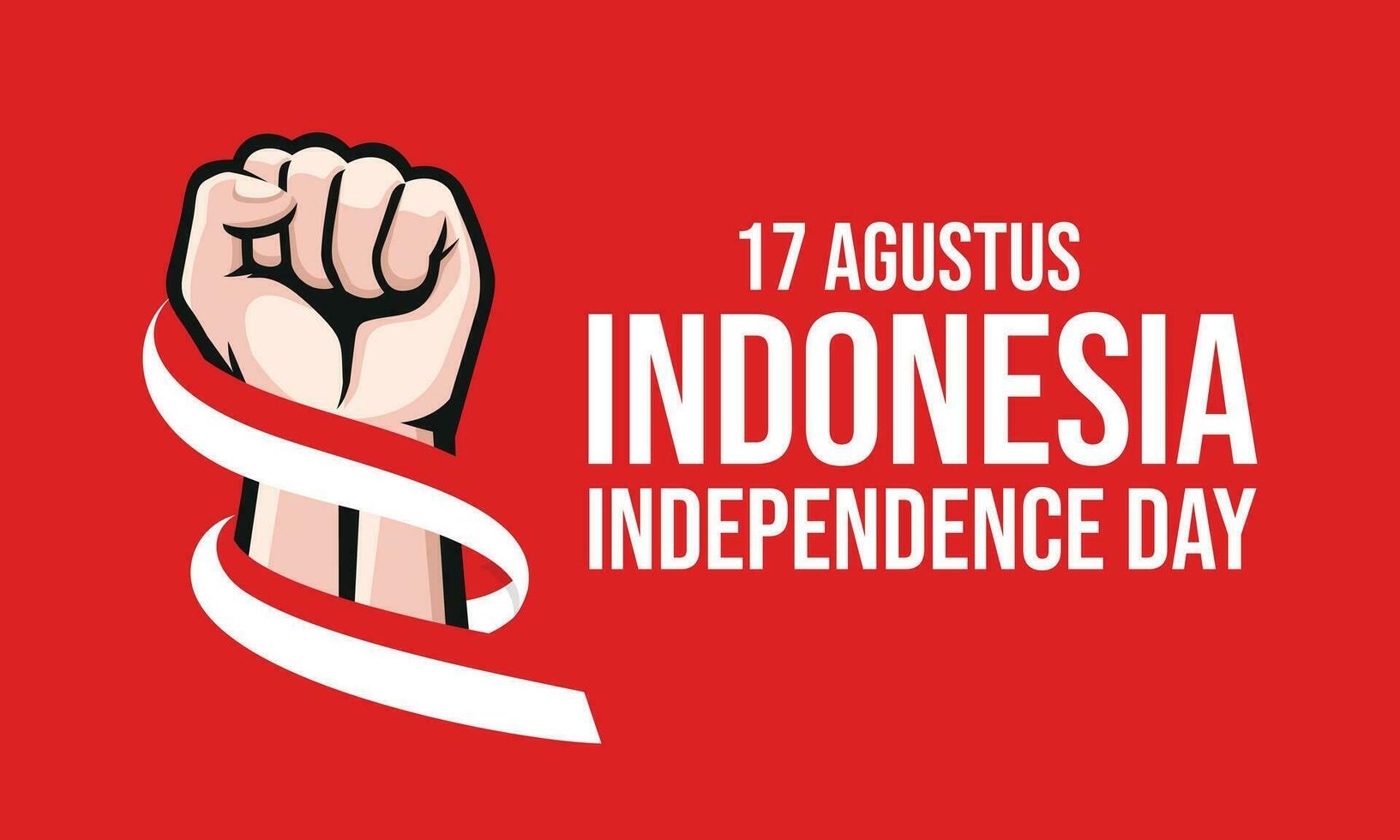 17 August. Indonesia Happy Independence Day banner, greeting card, background vector. Dirgahayu Republik Indonesia vector
