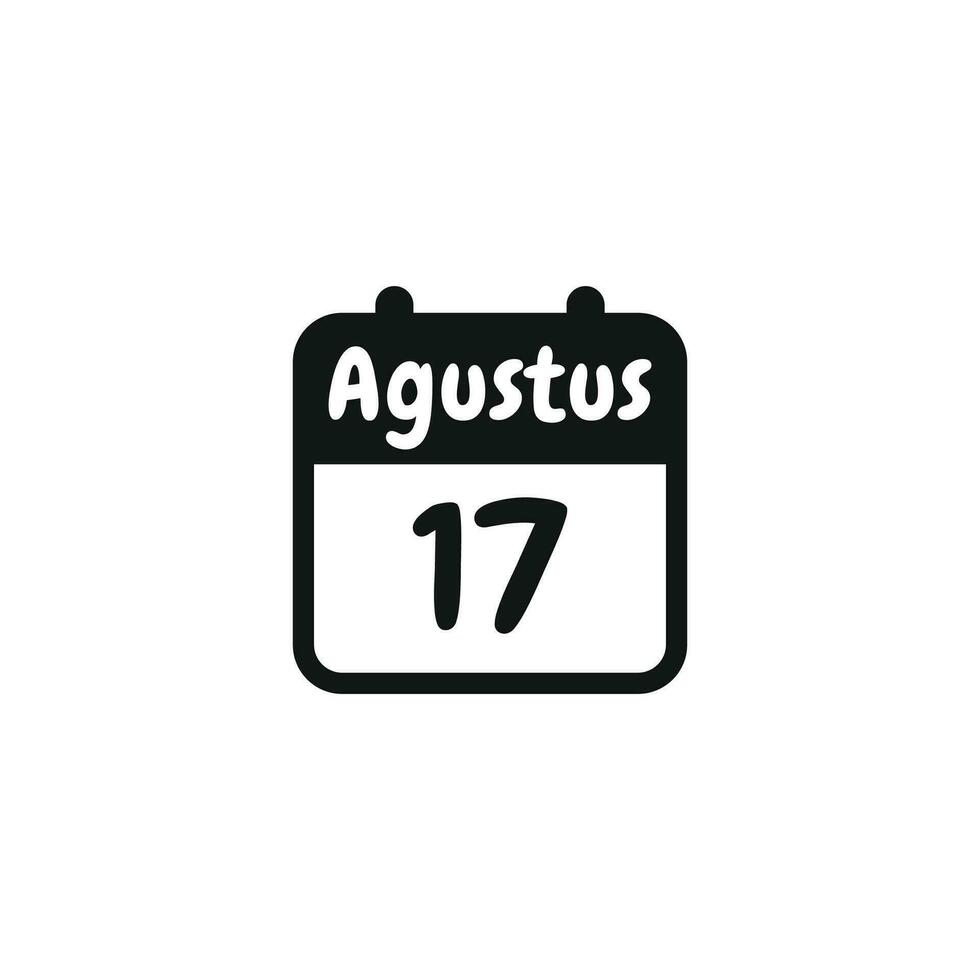17 agustus icon isolated on white background vector