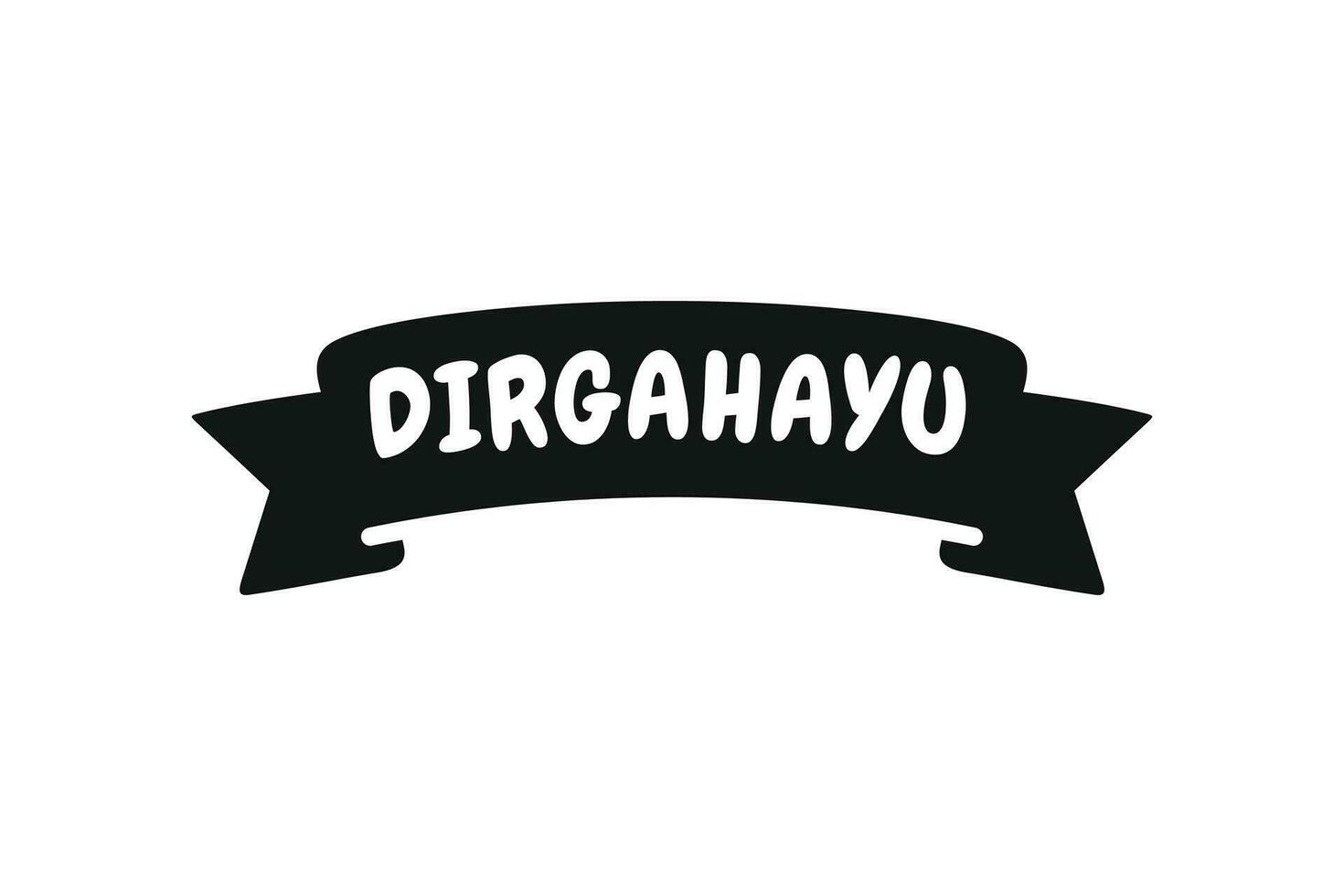 Dirgahayu icon isolated on white background vector