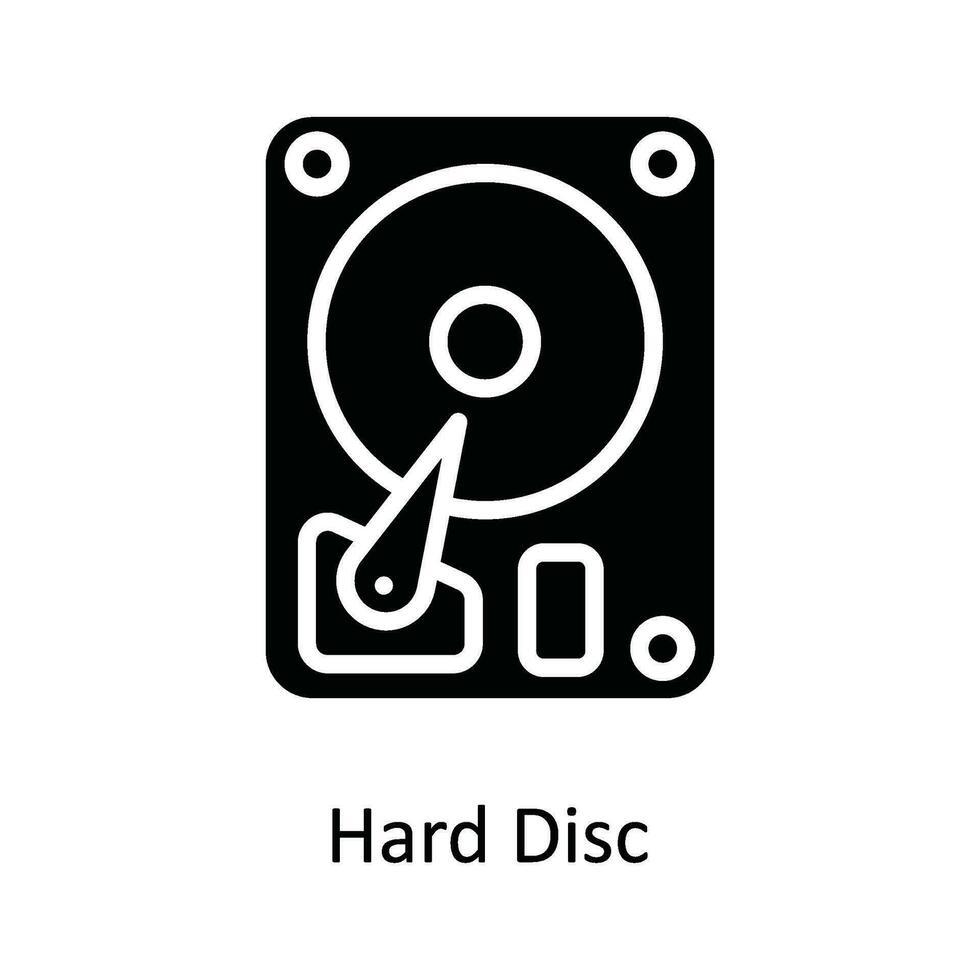 Hard Disc  Vector Solid  Icon Design illustration. Network and communication Symbol on White background EPS 10 File