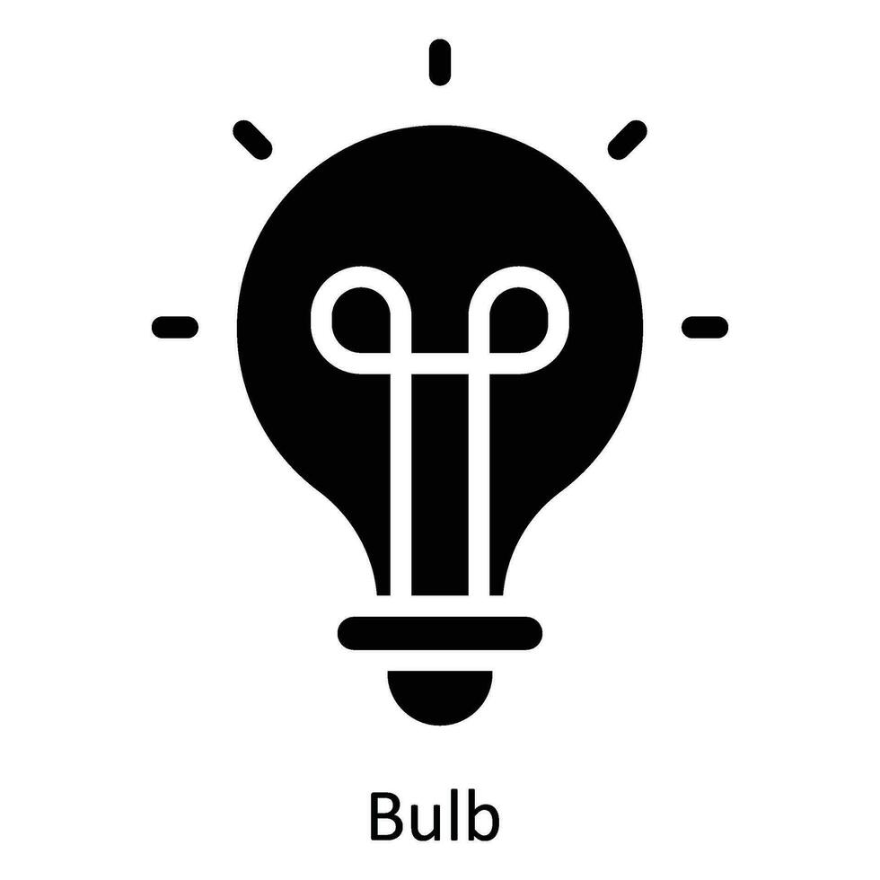 Bulb  Vector Solid  Icon Design illustration. Network and communication Symbol on White background EPS 10 File