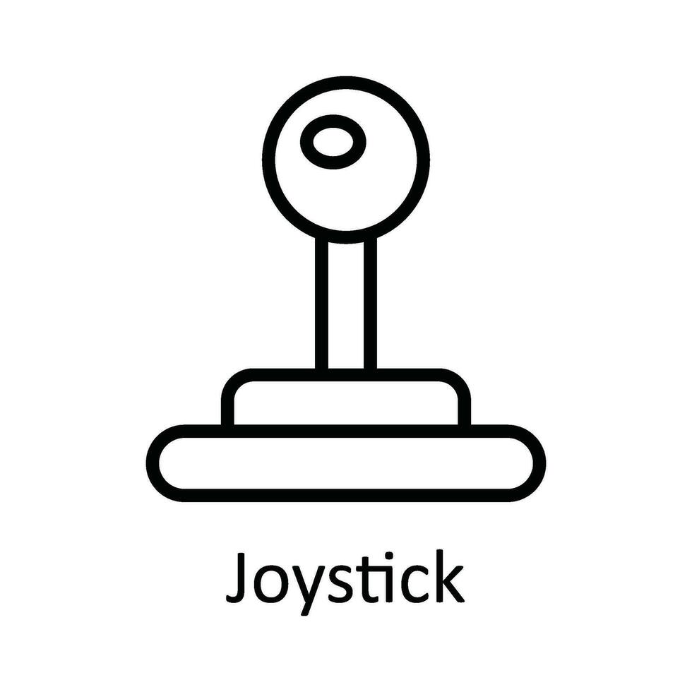 Joystick Vector   outline Icon Design illustration. Multimedia Symbol on White background EPS 10 File