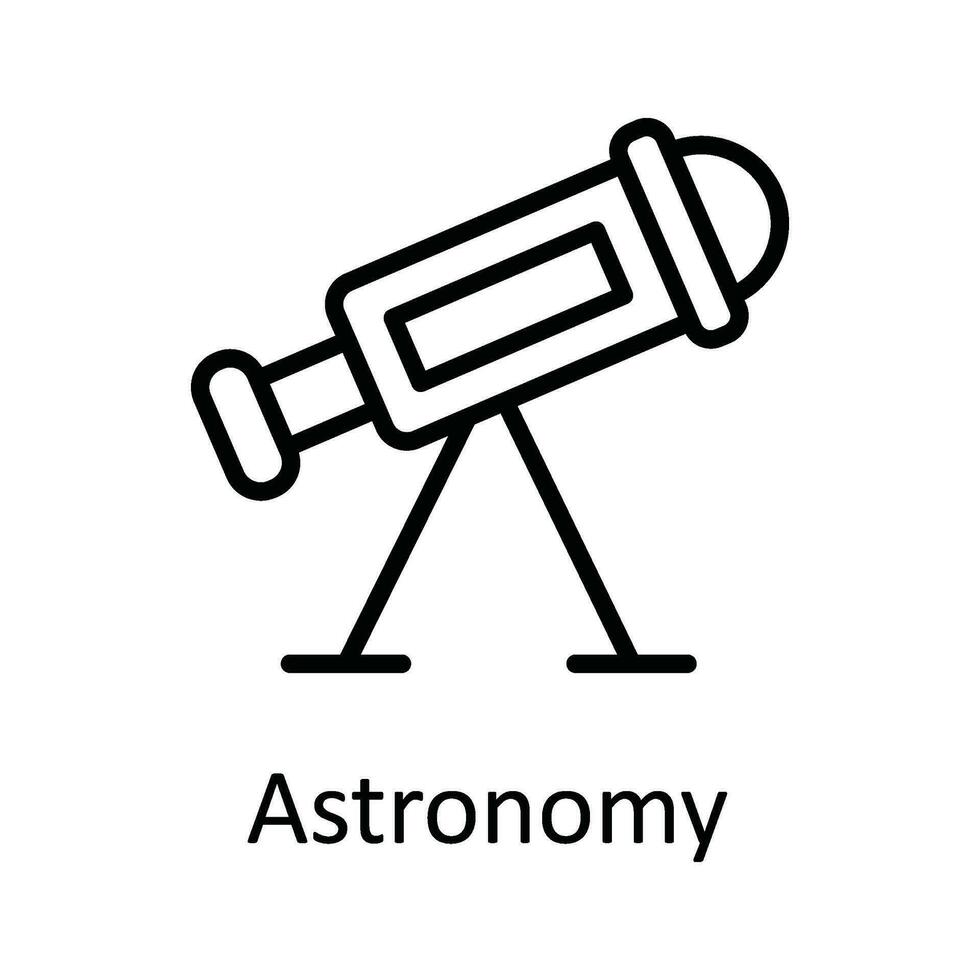 astronomía vector contorno icono diseño ilustración. educación símbolo en blanco antecedentes eps 10 archivo