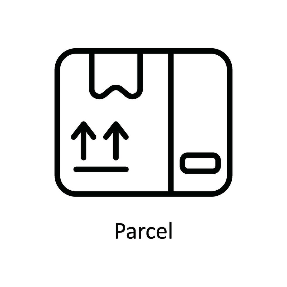 Parcel Vector   outline Icon Design illustration. Shipping and delivery Symbol on White background EPS 10 File