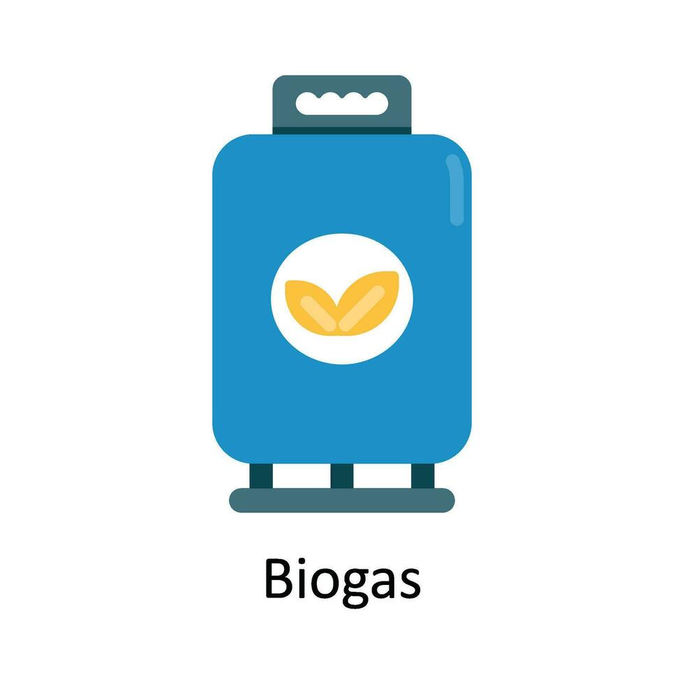 Biogas Vector Flat Icon Design illustration. Nature and ecology Symbol on White background EPS 10 File