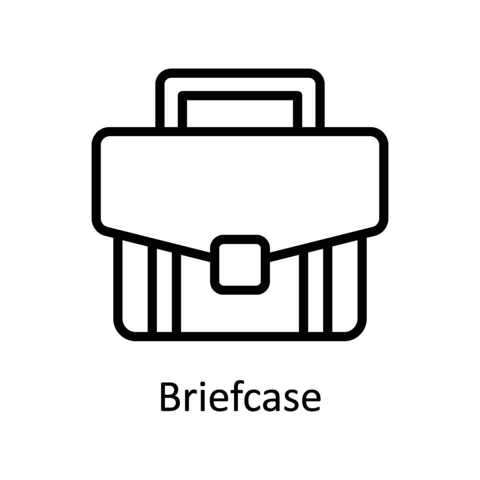 Briefcase Vector    outline  Icon Design illustration. Digital Marketing  Symbol on White background EPS 10 File