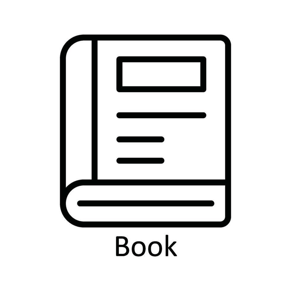 Book Vector  outline Icon Design illustration. User interface Symbol on White background EPS 10 File