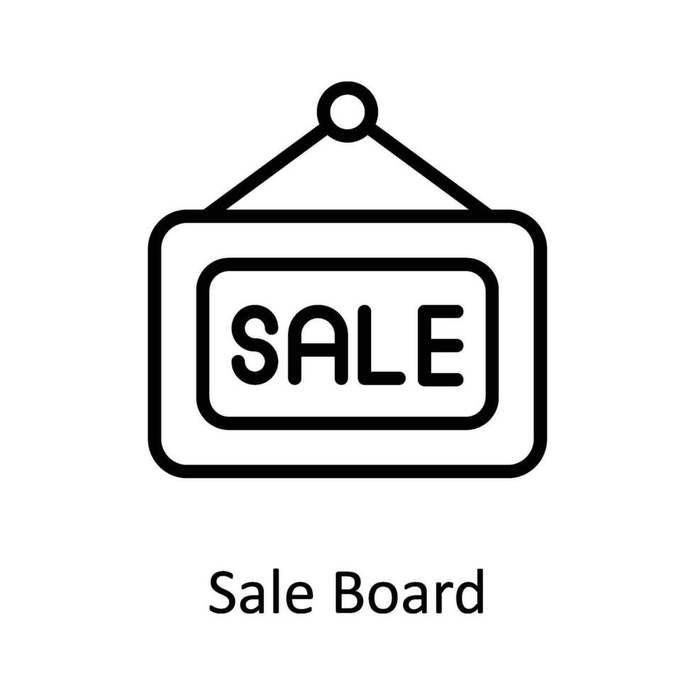 Sale Board Vector    outline  Icon Design illustration. Digital Marketing  Symbol on White background EPS 10 File